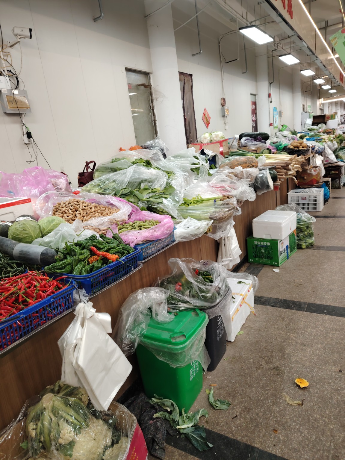 Inside a Beijing local market hall